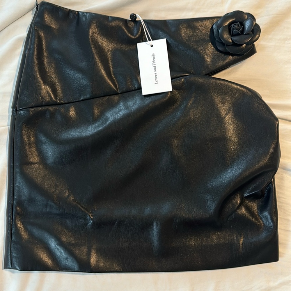 Lovers + Friends leather skirt